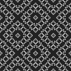 Black and white  pattern . Figures ornament.Seamless pattern for fashion, textile design,  on wall paper, wrapping paper, fabrics and home decor.