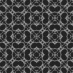 Black and white  pattern . Figures ornament.Seamless pattern for fashion, textile design,  on wall paper, wrapping paper, fabrics and home decor.