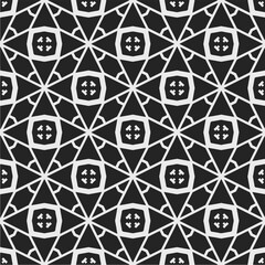 Black and white  pattern . Figures ornament.Seamless pattern for fashion, textile design,  on wall paper, wrapping paper, fabrics and home decor.