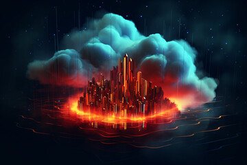 Obraz premium Cloud Computing