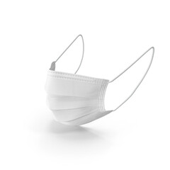 Realistic PNG medical face mask. Details 3d medical mask