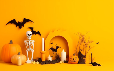 halloween background with pumpkin