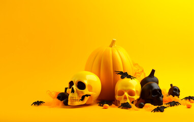 halloween background with pumpkin