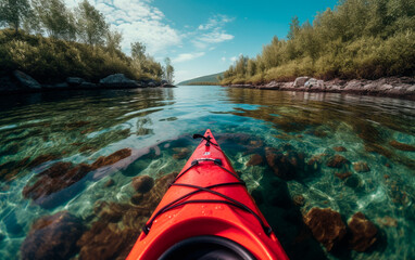 kayak on the river
