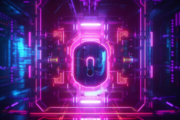 Obraz premium Futuristic cyber security
