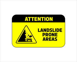 Obraz premium Landslide Sign Vector