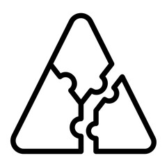 puzzle line icon