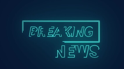 Breaking news for news media broadcast animation