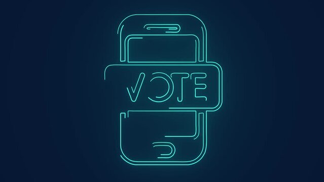 Online voting from mobile phone digital e voting technology animation