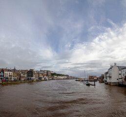 The River Esk in Whitby, North Yorkshire, UK