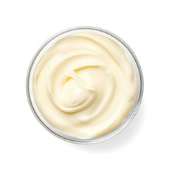 Mayonnaise isolated on transparent background top view 