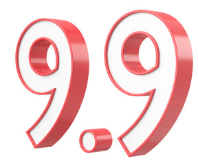 Obraz premium 9.9 sale. September sale. 3D illustration.