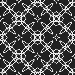 Fototapeta premium Black and white pattern . Figures ornament.Seamless pattern for fashion, textile design, on wall paper, wrapping paper, fabrics and home decor.