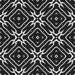 Black and white  pattern . Figures ornament.Seamless pattern for fashion, textile design,  on wall paper, wrapping paper, fabrics and home decor.