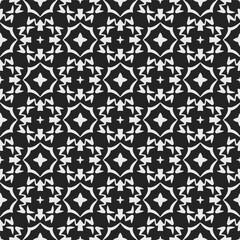 Black and white  pattern . Figures ornament.Seamless pattern for fashion, textile design,  on wall paper, wrapping paper, fabrics and home decor.
