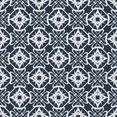 Black and white  pattern . Figures ornament.Seamless pattern for fashion, textile design,  on wall paper, wrapping paper, fabrics and home decor.