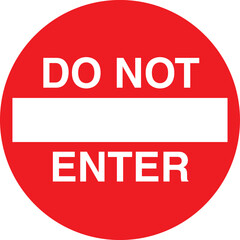 Cartel de no entrar. Vector