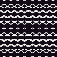 Black and white  pattern . Figures ornament.Seamless pattern for fashion, textile design,  on wall paper, wrapping paper, fabrics and home decor.