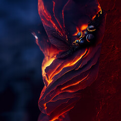 fire burning in the dark