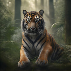 Fototapeta premium tiger in the wild