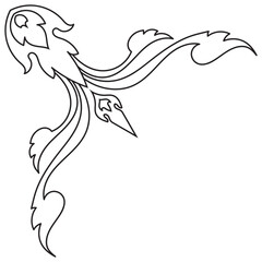 Thai corner pattern elegant border for decoration
