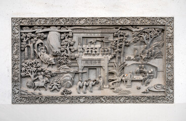 Chinese traditional stone carving decorated mural