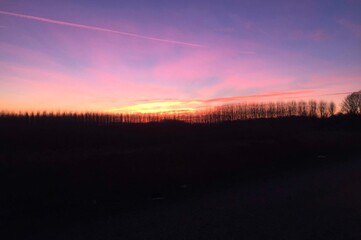 sunset in the country 