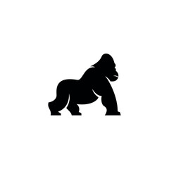 Gorilla Logo Design Vector Template. Modern Design. Flat Logo. Gorilla Icon. 