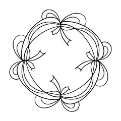 Abstract doodle frame. Vector illustartion.