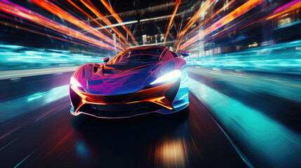 Cinematic Car Movement with Neon Drive Vibes