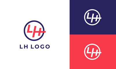 LH logo design in the circle like a gear shift