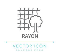 Rayon Textile Line Icon