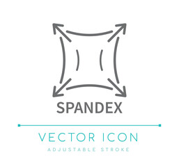 Spandex Textile Line Icon