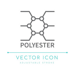 Polyester Textile Line Icon