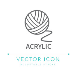 Acrylic Fiber Textile Line Icon