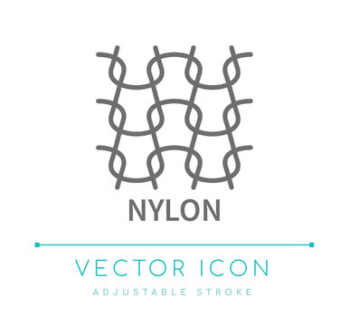 Nylon Textile Line Icon