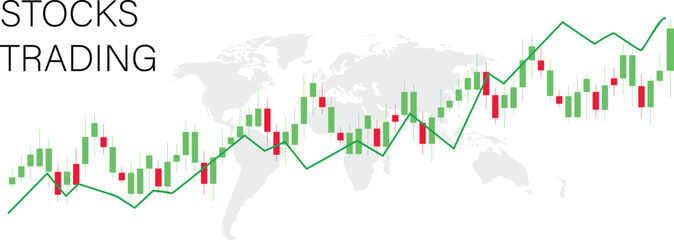 stock trading background vector design	
