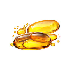A supplement oil containing fish oil, omega 3, omega 6, omega 9, vitamins A, D, E, and flaxseed oil. - obrazy, fototapety, plakaty