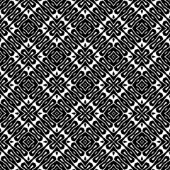 Black and white  pattern . Figures ornament.Seamless pattern for fashion, textile design,  on wall paper, wrapping paper, fabrics and home decor.