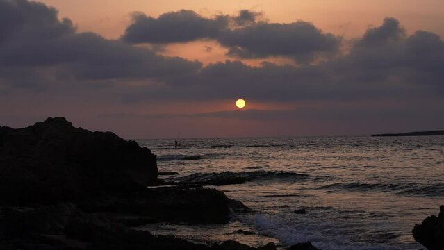 Sunset on the Mediterranean sea North Governorate Tripoli Lebanon