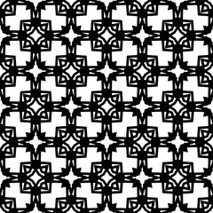 Black and white  pattern . Figures ornament.Seamless pattern for fashion, textile design,  on wall paper, wrapping paper, fabrics and home decor.