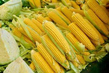 organic corns in bazaar