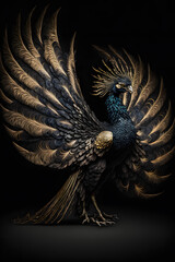 Black Golden Peacock