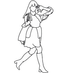 Illustration vector of fashion stage. idols of Koreans performing. female fashion idol. female singer who is singing wearing beautiful clothes
