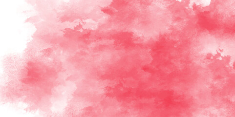 Soft Pink watercolor texture on white background, design soft Pink, pastel watercolor background. Grunge and textured banner with free copy space. Ink splash, reddish shadows. Fantasy light red, pink.
