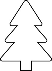 Christmas tree line icon vector