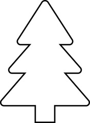 Christmas tree line icon vector