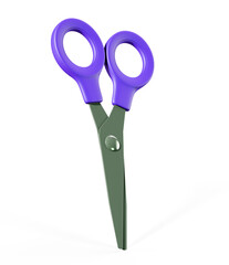 Scissors on a white background. 3d illustration.