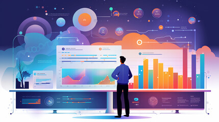 Master of the Digital Realm: Dynamic Illustration of the SEO Hero, Championing Effective Search Engine Optimization Strategies