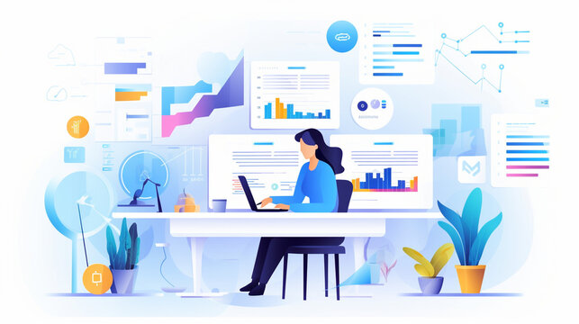 Master of the Digital Realm: Dynamic Illustration of the SEO Hero, Championing Effective Search Engine Optimization Strategies